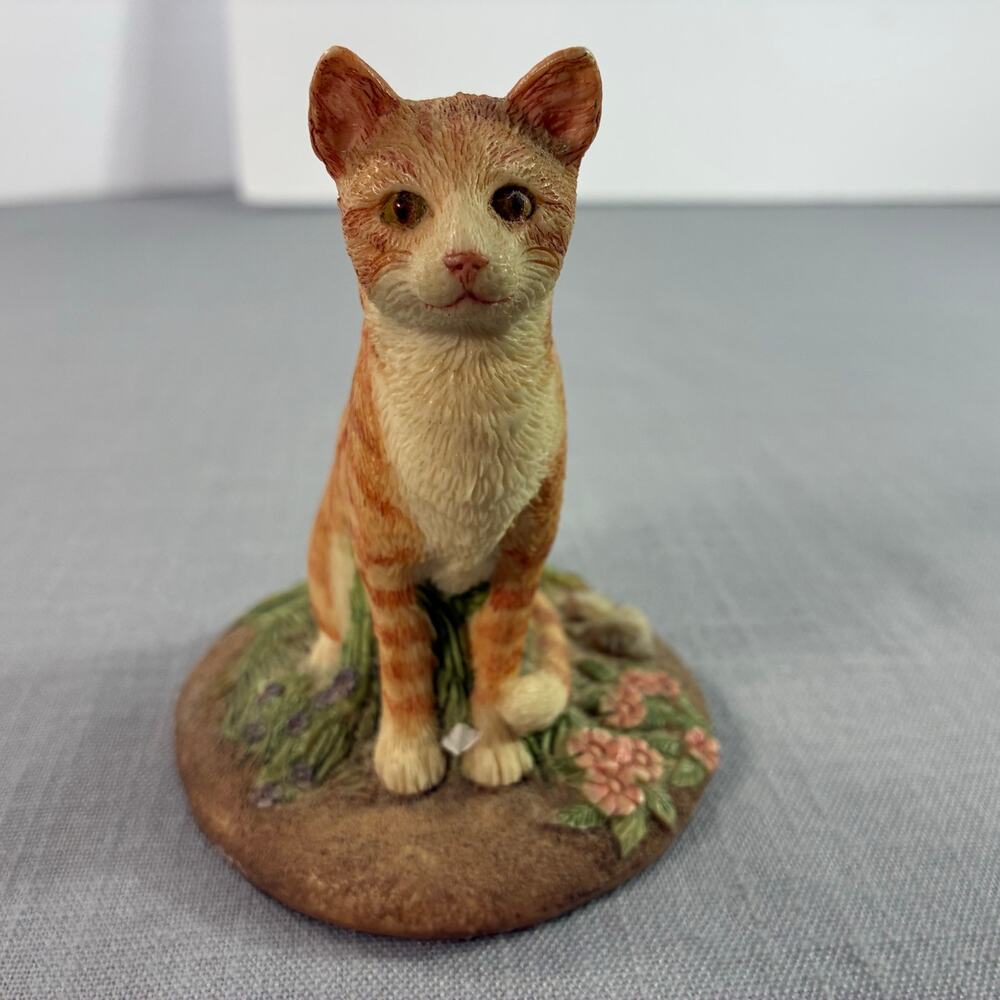 Charmstone Orange Tabby Cat Figurine Earl Sherwan Mar-Art Designs Statue